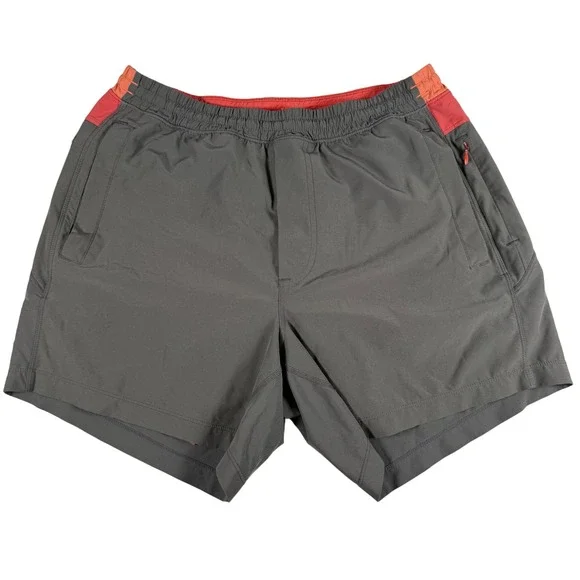Bird Dogs Boom Men's Training Shorts Gray Orange Zipper Pockets Activewear - Picture 1 of 7